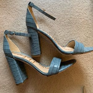 Sam Edelman Yaro Teal Snakeskin Pumps